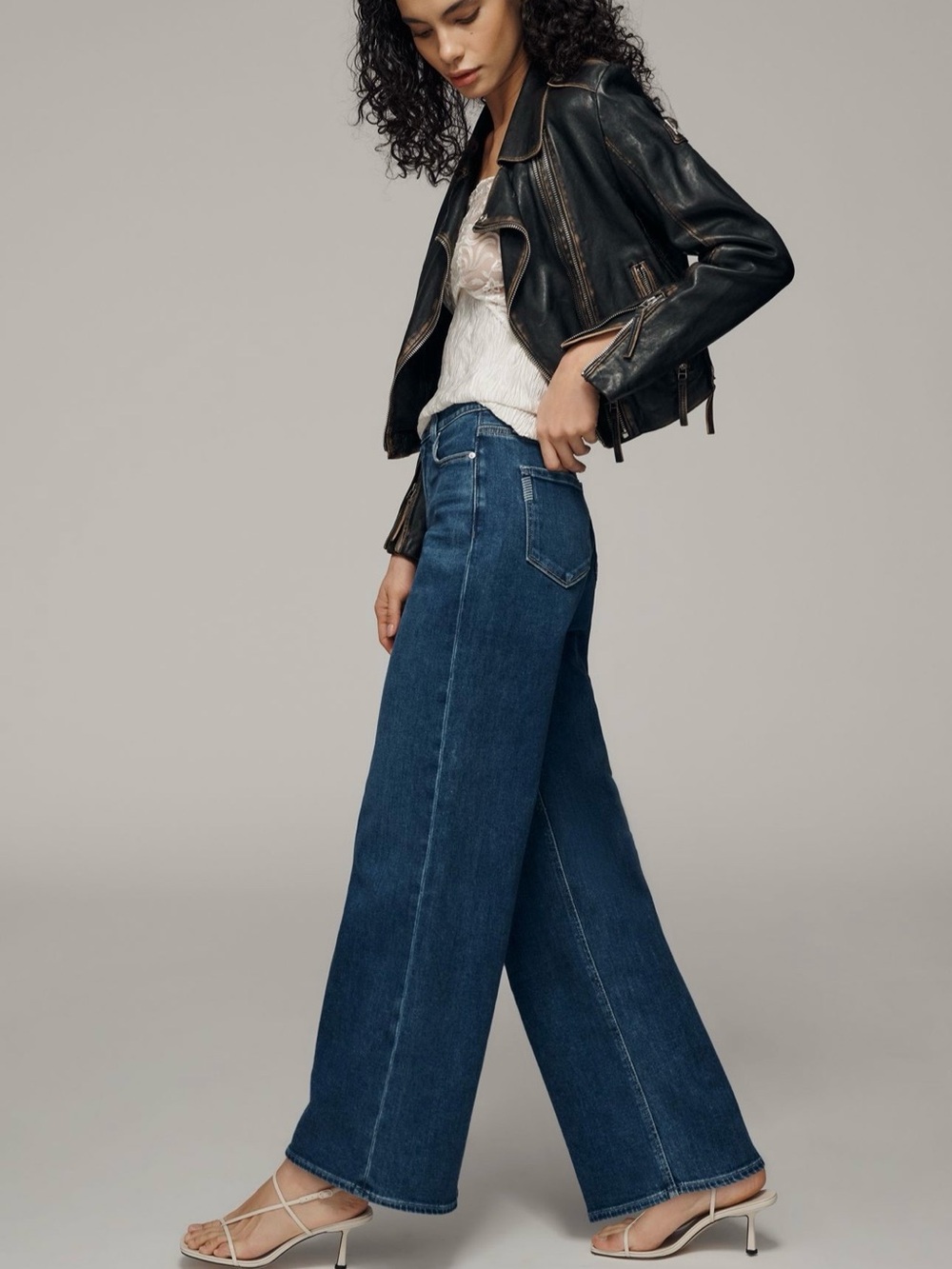 PAIGE Anessa High-Rise Wide-Leg Jeans Size 28 - Picture 2 of 16